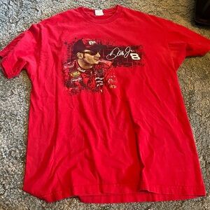Dale Earnhardt JR. Red Mens XL Lee Sport 2007 Nascar Schedule T-Shirt